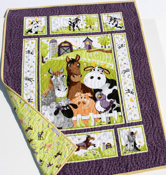 Bramble Patch Baby Animals Minky Panel Quilt Kit - 210000003959