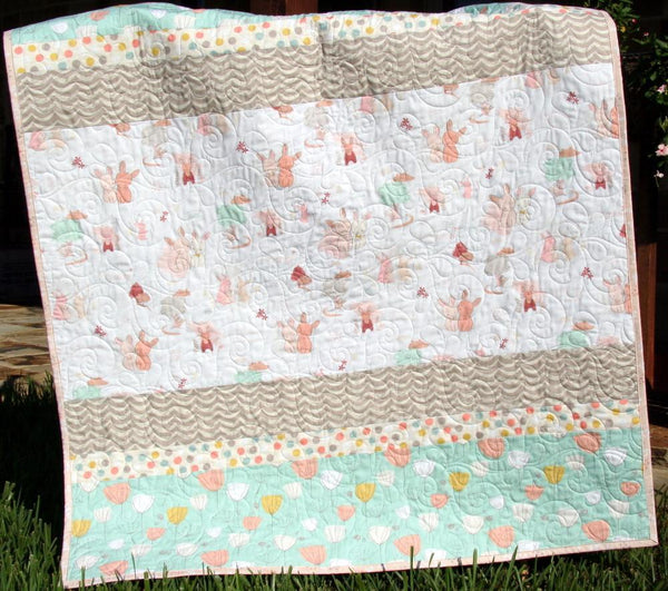 The Littlest Quilt Kit, Striped Bunny Blanket Project, Quilting Ideas Simple