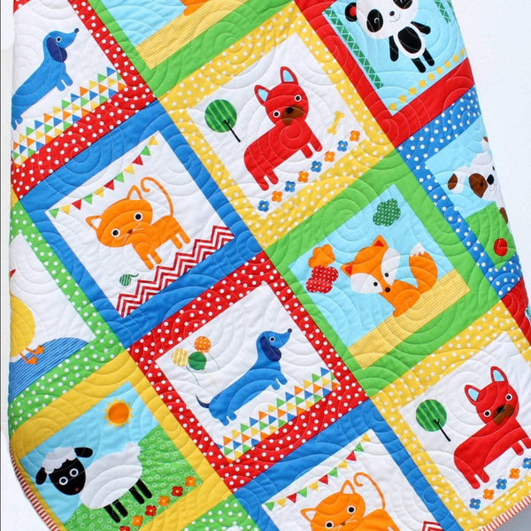 Handmade linen baby blanket / sale baby quilt