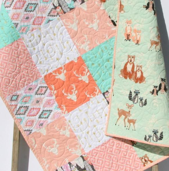 Crib quilts for online girls