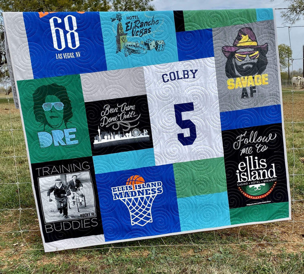 Mosaic T Shirt Quilt DEPOSIT Memory Blanket Graduation Gift Tee