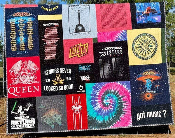 Concert t shirt online blanket