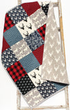 Lumberjack Quilt Kit, Buffalo Plaid Woodland Baby Nursery, Quilting Project