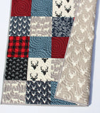 Lumberjack Quilt Kit, Buffalo Plaid Woodland Baby Nursery, Quilting Project