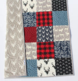 Lumberjack Quilt Kit, Buffalo Plaid Woodland Baby Nursery, Quilting Project