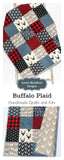 Lumberjack Quilt Kit, Buffalo Plaid Woodland Baby Nursery, Quilting Project