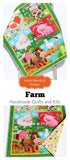 Farm Quilt Kit, Panel Quick Easy Fun, Quilting Projects, Beginner Project, Baby Nursery Bedding Cow Horse Pig Barnyard Animals Sheep Chicken