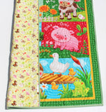 Farm Quilt Kit, Panel Quick Easy Fun, Quilting Projects, Beginner Project, Baby Nursery Bedding Cow Horse Pig Barnyard Animals Sheep Chicken