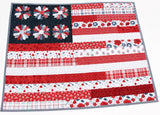 Flag Quilt Kit American Beauty USA American Faux Patchwork Riley Blake Fabrics Simple Easy Beginner Quilt Project Sewing Panel United States