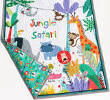 Jungle Safari Quilt Kit Animals Crib Blanket Quilting DIY Sewing Project Boy Girl Beginner Panel Fabrics Elephant Lion Monkey Giraffe