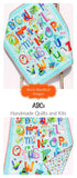 ABCs Quilt Kit Animals Letter Alphabet Crib Blanket Quilting DIY Sewing Project Boy Girl Beginner Panel Fabrics Llama Zebra Unicorn Hippo