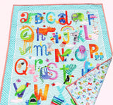 ABCs Quilt Kit Animals Letter Alphabet Crib Blanket Quilting DIY Sewing Project Boy Girl Beginner Panel Fabrics Llama Zebra Unicorn Hippo