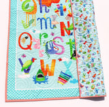 ABCs Quilt Kit Animals Letter Alphabet Crib Blanket Quilting DIY Sewing Project Boy Girl Beginner Panel Fabrics Llama Zebra Unicorn Hippo