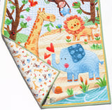 Jungle Party Quilt Kit Safri Animals Crib Blanket Quilting DIY Sewing Project Boy Girl Beginner Panel Fabrics Elephant Lion Monkey Giraffe