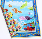 Under the Sea Quilt Kit, Sea Fish Nautical Crib Blanket, Quilting Boy Girl Beginner Quilt Kit Bundle Set Panel Fabrics Octopus Lobster Coral