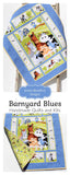 Backyard Blues Quilt Kit, Farm Panel Quick Easy Fun, Beginner Project Quilting Fabrics Baby Nursery Bedding Cow Horse Pig Animals