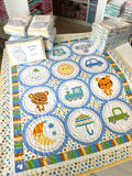 Baby Boy Quilt Kit Bedding Panel Quick Beginner Project Fabrics Bundle Set Baby Nursery Bedding DIY Special Delivery Riley Blake Fabrics