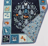 Baby Boy Quilt Kit DIY Quilt to Make Twilight Creatures Woodland Fabric Bundle Forest Animals Fox Deer Quilting Sewing Set Beginner