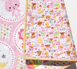 Baby Quilt Kit Girl Bedding Panel Quick Beginner Project Fabrics Bundle Set Nursery Bedding DIY Bundle of Joy Riley Blake Fabrics Animals