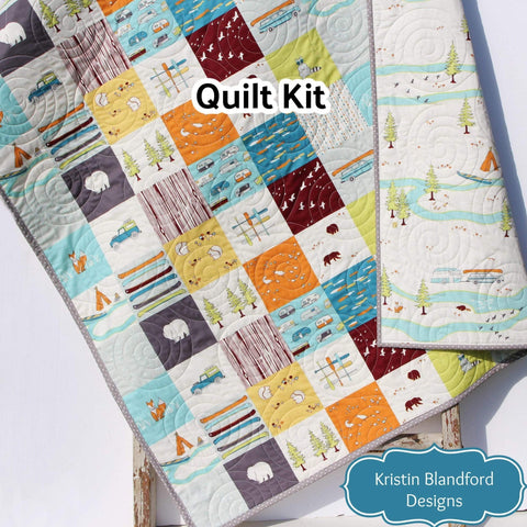All Aboard quilt kit featuring Baby Safari fabrics from Northcott - 063022