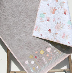 Ready To Ship Bunny Baby Quilt, Bunny Baby Bedding, popular Gender Neutral Crib Quilt