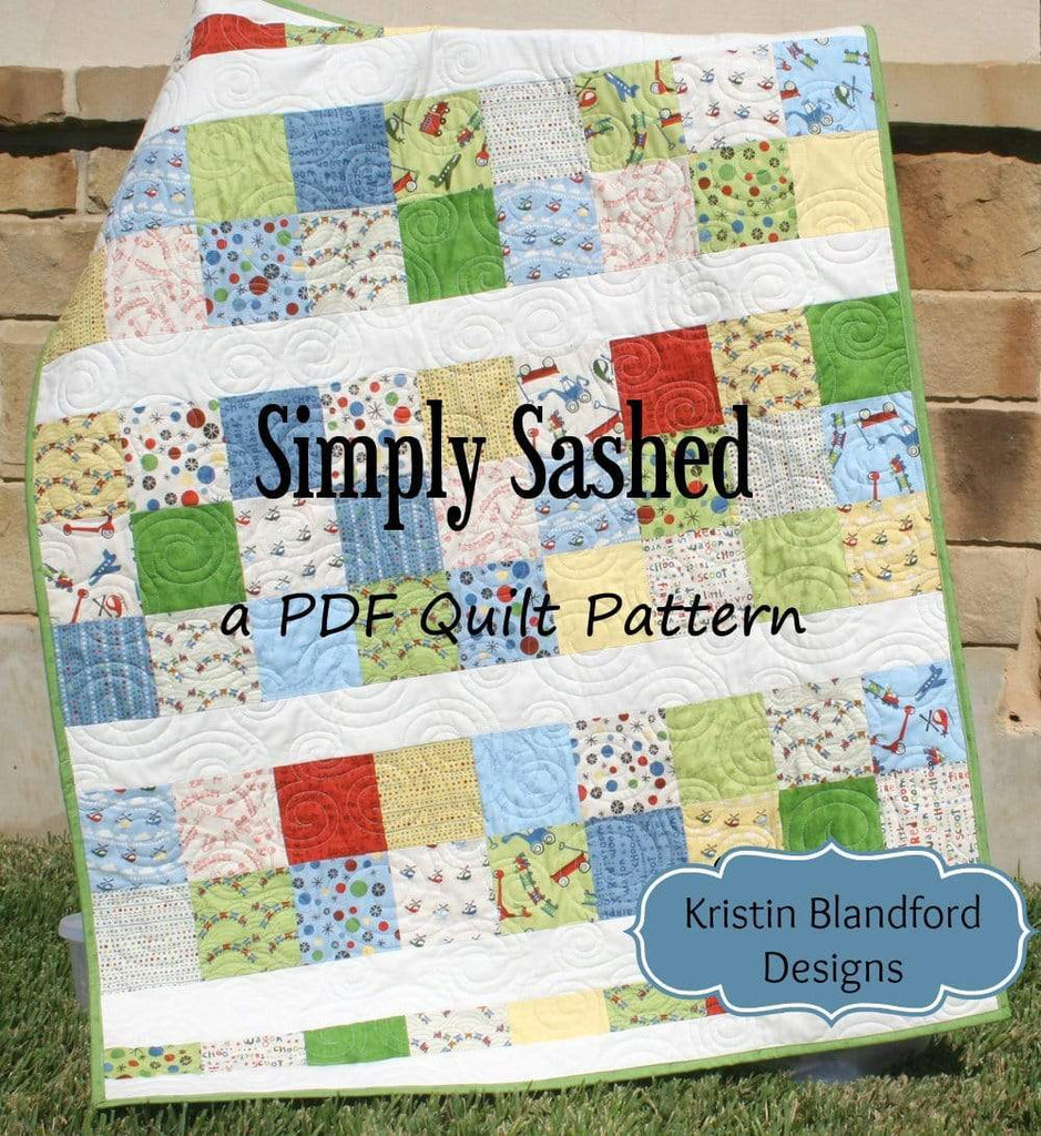 Simply Sashed Quilt Pattern - Charm Pack Friendly