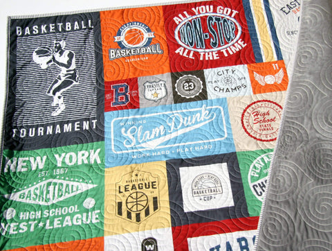 Volleyball Quilt Kit, Varsity Sports Throw Blanket, Sewing Project Lar